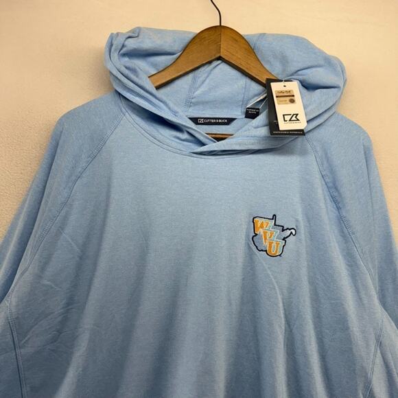 West Virginia University Hoodie Men's 2XL Blue Retro Lightweight Vault Logo NEW - Picture 1 of 9